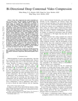 Bi-Directional Deep Contextual Video Compression