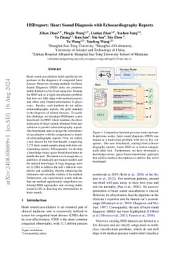 HSDreport: Heart Sound Diagnosis with Echocardiography Reports