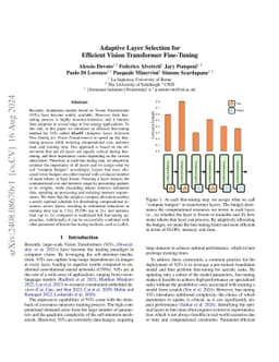 Adaptive Layer Selection for Efficient Vision Transformer Fine-Tuning