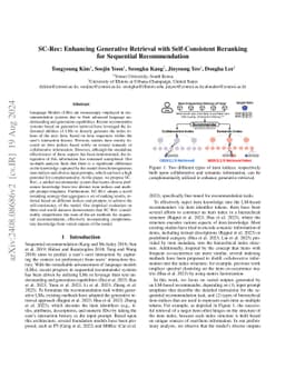 SC-Rec: Enhancing Generative Retrieval with Self-Consistent Reranking
  for Sequential Recommendation