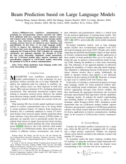 Beam Prediction based on Large Language Models
