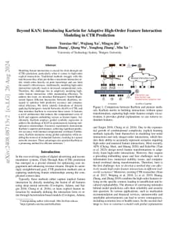 Beyond KAN: Introducing KarSein for Adaptive High-Order Feature Interaction Modeling in CTR Prediction