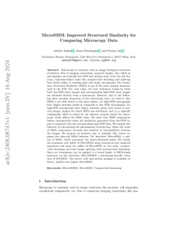 MicroSSIM: Improved Structural Similarity for Comparing Microscopy Data