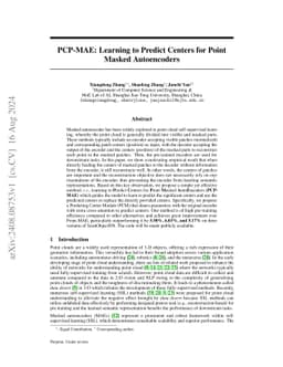 PCP-MAE: Learning to Predict Centers for Point Masked Autoencoders