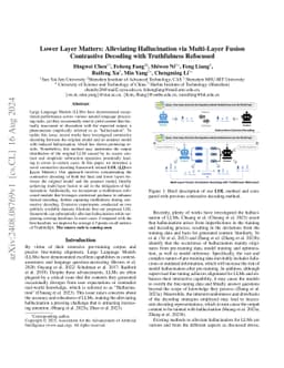 Lower Layer Matters: Alleviating Hallucination via Multi-Layer Fusion
  Contrastive Decoding with Truthfulness Refocused