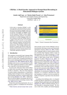 CIKMar: A Dual-Encoder Approach to Prompt-Based Reranking in Educational
  Dialogue Systems