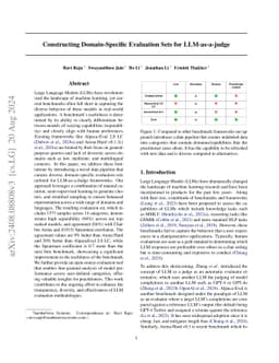 Constructing Domain-Specific Evaluation Sets for LLM-as-a-judge