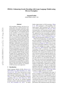 PEDAL: Enhancing Greedy Decoding with Large Language Models using
  Diverse Exemplars