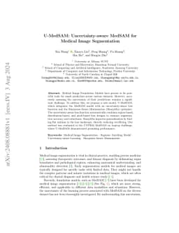 Challenge Summary U-MedSAM: Uncertainty-aware MedSAM for Medical Image Segmentation