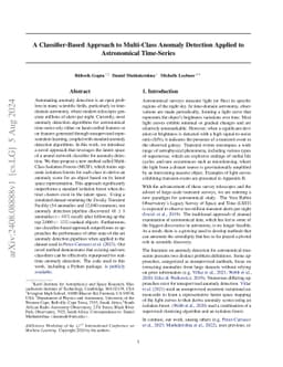 A Classifier-Based Approach to Multi-Class Anomaly Detection Applied to
  Astronomical Time-Series