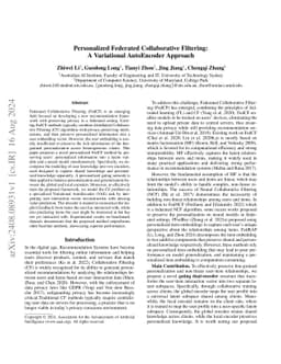 Personalized Federated Collaborative Filtering: A Variational
  AutoEncoder Approach