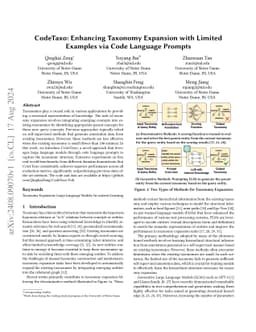 CodeTaxo: Enhancing Taxonomy Expansion with Limited Examples via Code
  Language Prompts