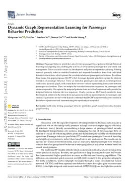 Dynamic Graph Representation Learning for Passenger Behavior Prediction