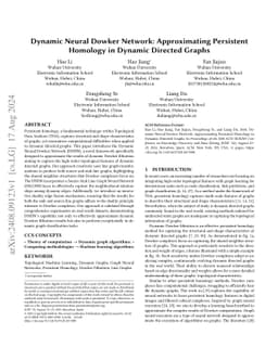 Dynamic Neural Dowker Network: Approximating Persistent Homology in
  Dynamic Directed Graphs