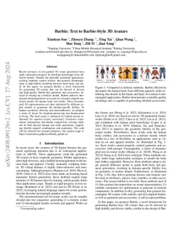 Barbie: Text to Barbie-Style 3D Avatars