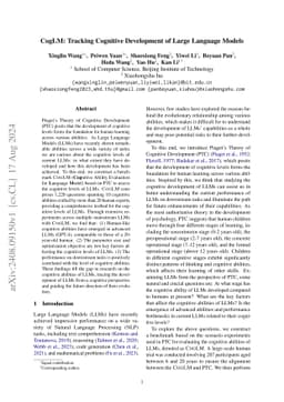 CogLM: Tracking Cognitive Development of Large Language Models
