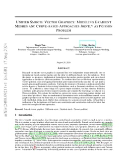 Unified Smooth Vector Graphics: Modeling Gradient Meshes and Curve-based Approaches Jointly as Poisson Problem