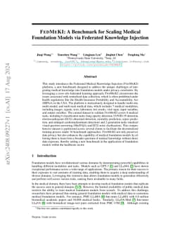 FEDMEKI: A Benchmark for Scaling Medical Foundation Models via Federated
  Knowledge Injection