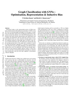 Graph Classification with GNNs: Optimisation, Representation and
  Inductive Bias