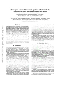Malacopula: adversarial automatic speaker verification attacks using a
  neural-based generalised Hammerstein model