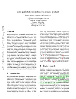 Joint-perturbation simultaneous pseudo-gradient