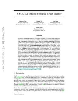 E-CGL: An Efficient Continual Graph Learner