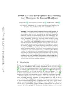 OPPH: A Vision-Based Operator for Measuring Body Movements for Personal
  Healthcare