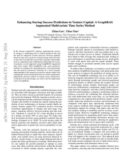 Enhancing Startup Success Predictions in Venture Capital: A GraphRAG Augmented Multivariate Time Series Method