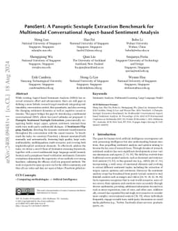 PanoSent: A Panoptic Sextuple Extraction Benchmark for Multimodal
  Conversational Aspect-based Sentiment Analysis
