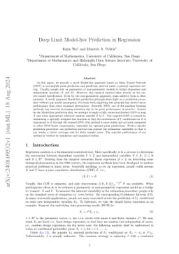 Deep Limit Model-free Prediction in Regression