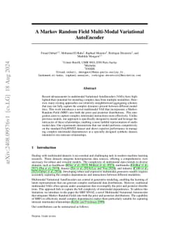 A Markov Random Field Multi-Modal Variational AutoEncoder