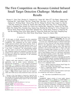 The First Competition on Resource-Limited Infrared Small Target
  Detection Challenge: Methods and Results