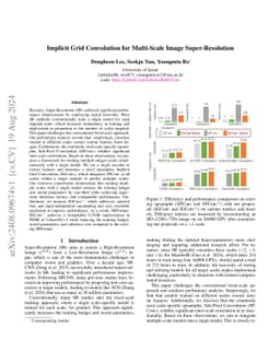Implicit Grid Convolution for Multi-Scale Image Super-Resolution