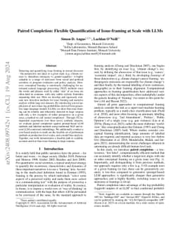 Paired Completion: Flexible Quantification of Issue-framing at Scale with LLMs
