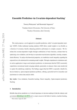 Ensemble Prediction via Covariate-dependent Stacking