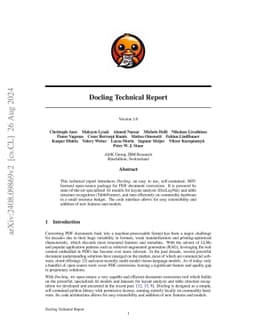 Docling Technical Report