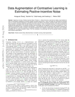 Data Augmentation of Contrastive Learning is Estimating
  Positive-incentive Noise