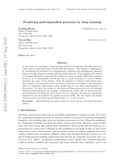 Predicting path-dependent processes by deep learning