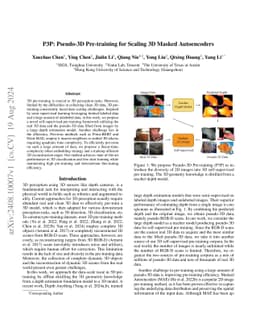 P3P: Pseudo-3D Pre-training for Scaling 3D Masked Autoencoders