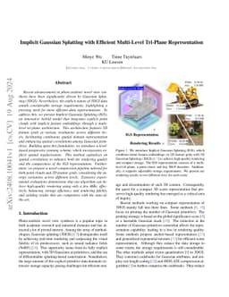 Implicit Gaussian Splatting with Efficient Multi-Level Tri-Plane
  Representation