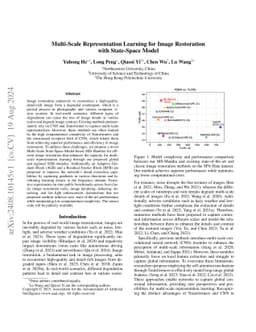 Multi-Scale Representation Learning for Image Restoration with
  State-Space Model