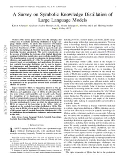 A Survey on Symbolic Knowledge Distillation of Large Language Models