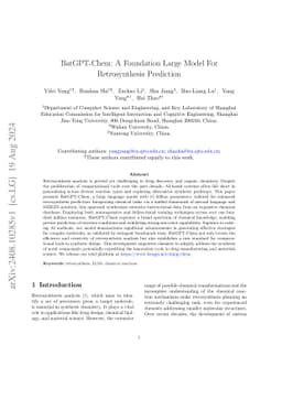BatGPT-Chem: A Foundation Large Model For Retrosynthesis Prediction