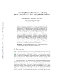 Decoding Human Emotions: Analyzing Multi-Channel EEG Data using LSTM
  Networks