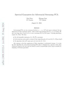 Spectral Guarantees for Adversarial Streaming PCA
