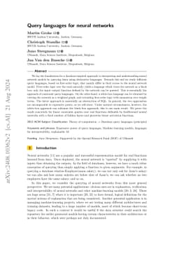 Query languages for neural networks