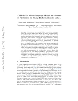 CLIP-DPO: Vision-Language Models as a Source of Preference for Fixing
  Hallucinations in LVLMs