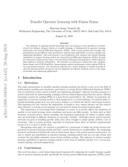 Transfer Operator Learning with Fusion Frame