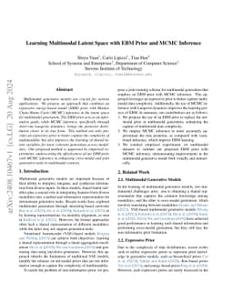 Learning Multimodal Latent Space with EBM Prior and MCMC Inference