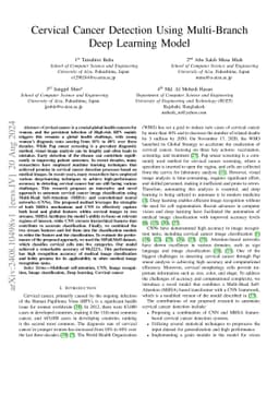 Cervical Cancer Detection Using Multi-Branch Deep Learning Model